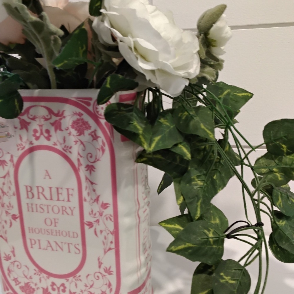 Floral Book Vase with Pink and White Faux Flower Accents - Picture 7 of 8